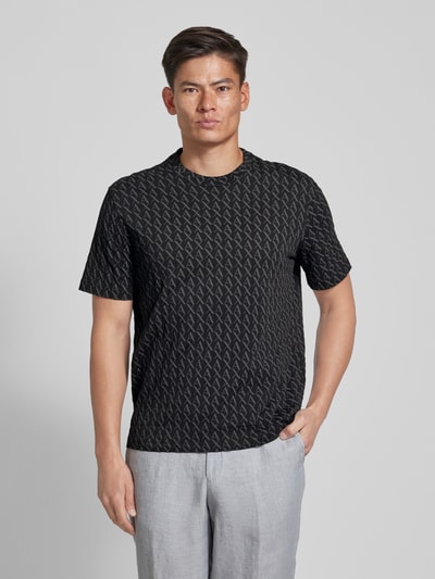 ARMANI EXCHANGE T-shirt z nadrukiem z logo na całej powierzchni Czarny 4