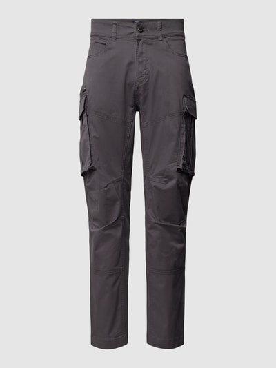 MCNEAL Loose Fit Cargohose in unifarbenem Design Dunkelgrau 2