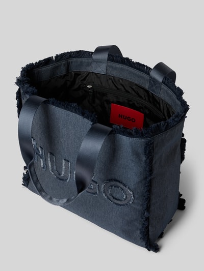 HUGO Tote Bag mit Label-Detail Jeansblau 5