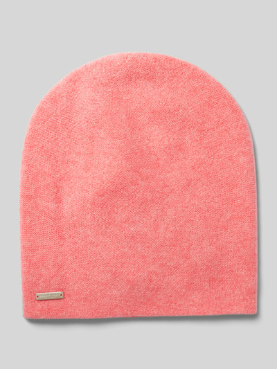 Seeberger Beanie met labeldetail Felroze - 1