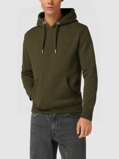 Superdry Hoodie mit Logo-Stitching Oliv Melange 4