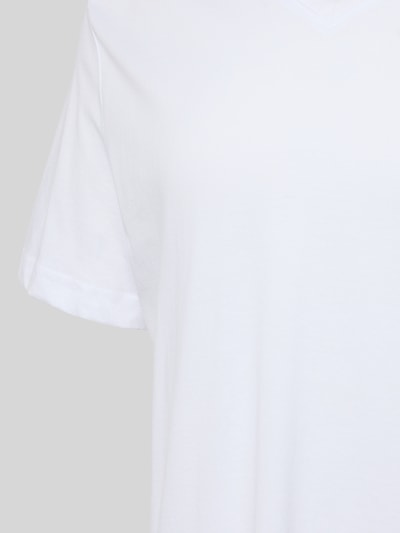 Produktfoto, T-Shirt aus reiner Baumwolle im 2er-Pack von Christian Berg Men, weiß, Regular-Fit, V-Ausschnitt, glatte Textur
