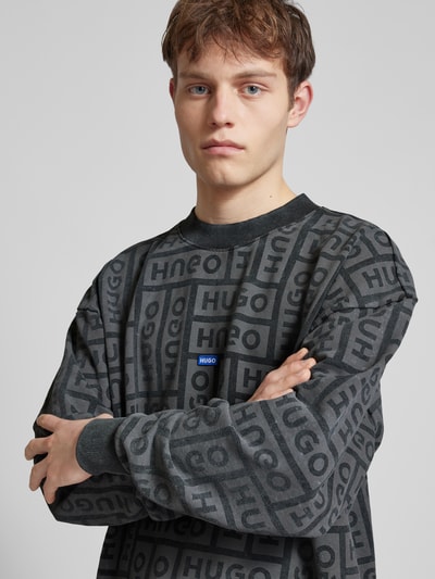 Hugo Blue NU NIEUW bij P&C*: Sweatshirt, model 'Nenry' Antraciet - 3