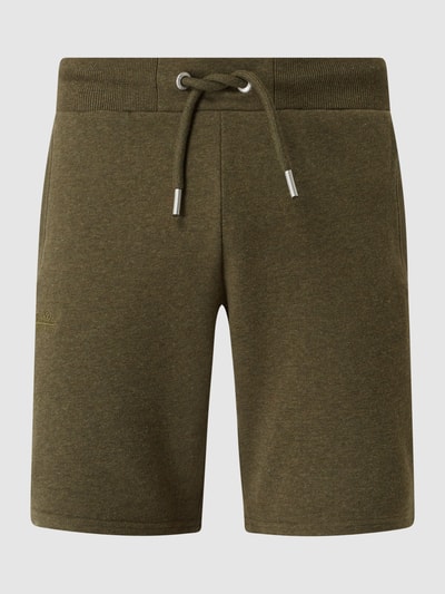 Superdry Sweatshorts mit Logo Oliv Melange 2