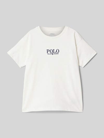 Polo Ralph Lauren Kids T-Shirt mit Label-Stitching Offwhite 1