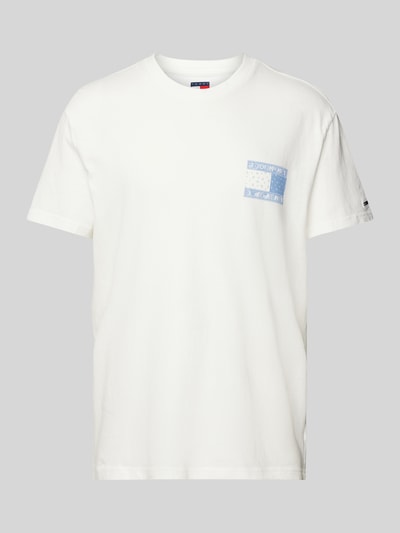 Tommy Jeans Regular Fit T-Shirt aus reiner Baumwolle Offwhite 2