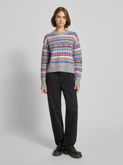 Levi's® Gebreide pullover van wolmix met ronde hals Middengrijs - 1