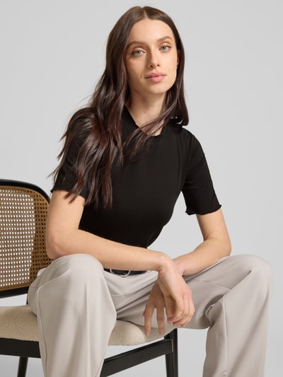 moves T-shirt met geschulpte zoom Zwart - 3