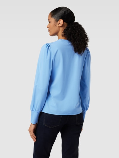 Object Bluzka z mieszanki wiskozy z okrągłym dekoltem model ‘Caroline’ Niebieski 5
