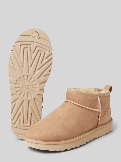 UGG Boots aus Leder Modell 'CLASSIC ULTRA MINI' Sand 4