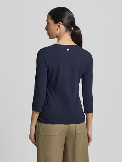 Weekend Max Mara Bluzka z rękawem o dł. 3/4 o kroju slim fit z mieszanki bawełny model „MULTIA” Granatowy 5