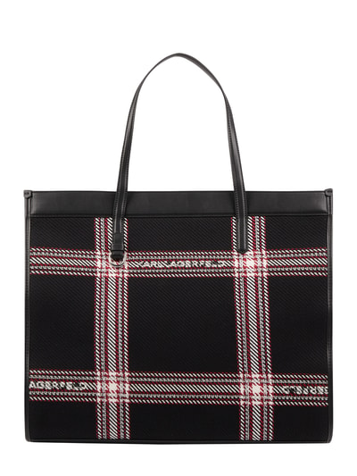 Karl Lagerfeld Shopper mit Karomuster  Black 4