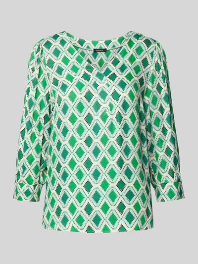 More & More Blouse met V-hals Lichtgroen - 2