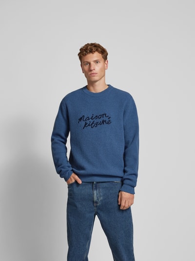 MAISON KITSUNE Sweatshirt mit Label-Stitching Ocean 4