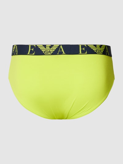 Emporio Armani Pants mit elastischem Label-Bund im 3er-Pack Neon Gelb 3