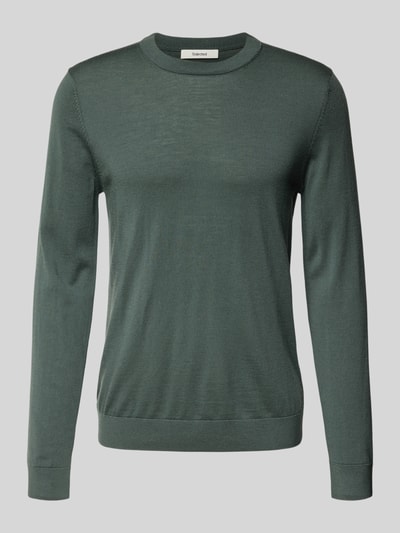 SELECTED HOMME Regular fit pullover van zuivere merinowol, model 'TRAY' Donkergroen - 2