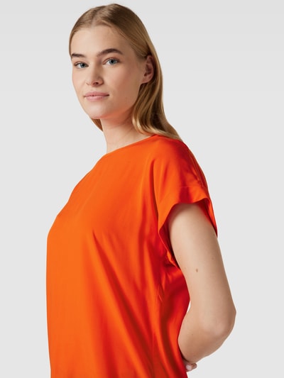 Montego Blusenshirt aus reiner Viskose mit Kellerfalte Dunkelorange 3