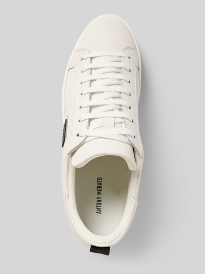 Antony Morato Sneaker aus Leder mit Label-Patch Modell 'METAL BOLD ANIMAL' Weiss 3