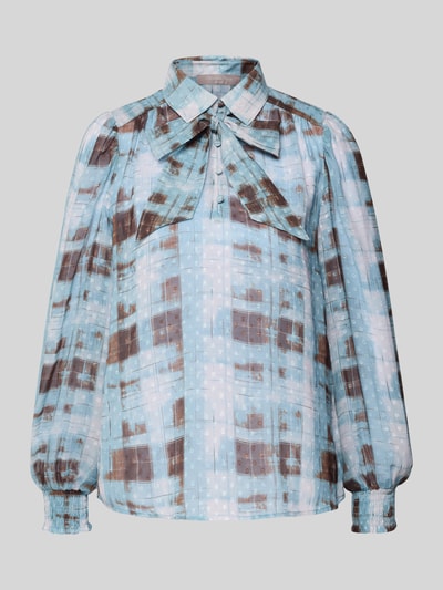 Christian Berg Woman Selection Regular Fit Schluppenbluse mit Knopfleiste Eisblau 2