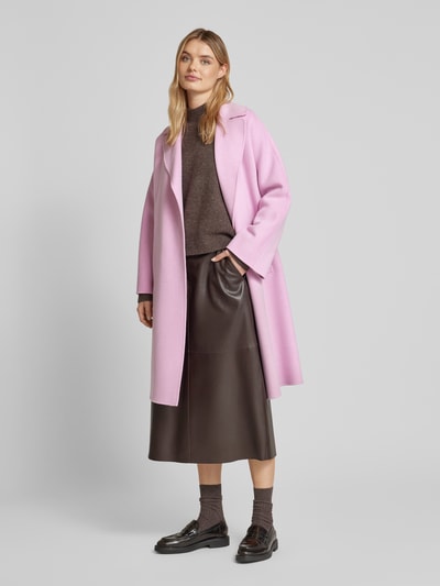 Weekend Max Mara Wollmantel mit Taillengürtel Modell 'CIVADA' Rosa 1