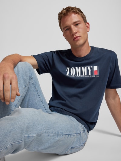 Tommy Jeans T-shirt z nadrukiem z logo Granatowy 3