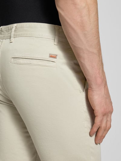 BOSS Orange Slim fit chino met steekzakken opzij Beige - 3