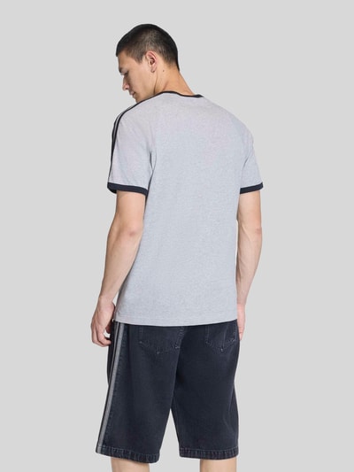 adidas Originals Regular Fit T-Shirt aus reiner Baumwolle Mittelgrau Melange 4