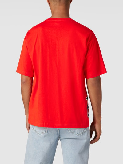 CHAMPION T-Shirt mit Label-Print Rot 5