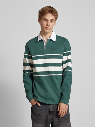 Levi's® Sweatshirt met platte kraag, model 'UNION RUGBY' Olijfgroen - 4