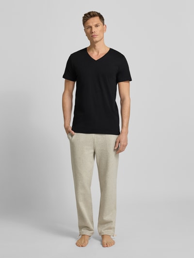 Christian Berg Men T-Shirt mit V-Ausschnitt im 2er-Pack Black 1