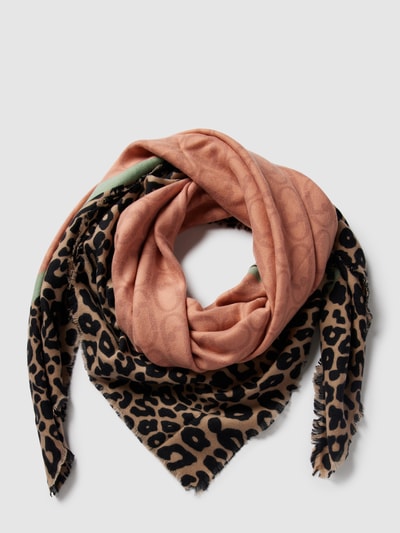 Liu Jo White Schal mit Animal-Print Modell 'ANIMALIER' Altrosa 2