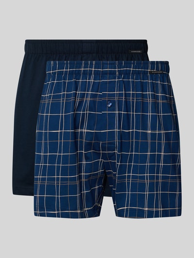 Schiesser Boxershorts mit elastischem Bund im 2er-Pack Marine 1