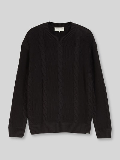 Tom Tailor Denim Pullover mit Zopfmuster-Struktur Black 2