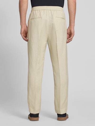 Antony Morato Regular Fit Hose aus Leinen-Viskose-Mix Modell 'NEIL' Beige 5