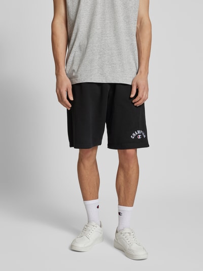 CHAMPION Baggy Fit Sweatshorts mit Label-Stitching Black 4