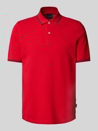 bugatti Regular fit poloshirt met labeldetail Rood - 2