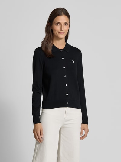 Polo Ralph Lauren Cardigan mit Umlegekragen und Logo-Stitching Black 4