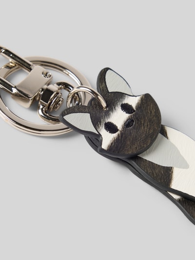 Seidenfelt Sleutelhanger met structuurmotief, model 'My CAT' Lichtgrijs - 2