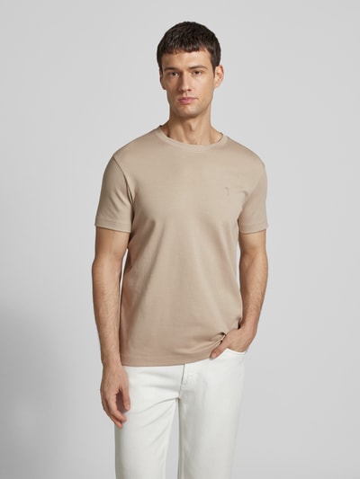 JOOP! Collection T-shirt met labelstitching, model 'Priamo' Beige - 4