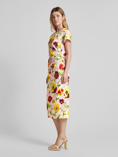 Weekend Max Mara Sukienka midi z kwiatowym wzorem model ‘KIM’ Różowy 1