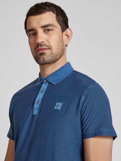 Lerros Poloshirt mit Label-Stitching Dunkelblau 3