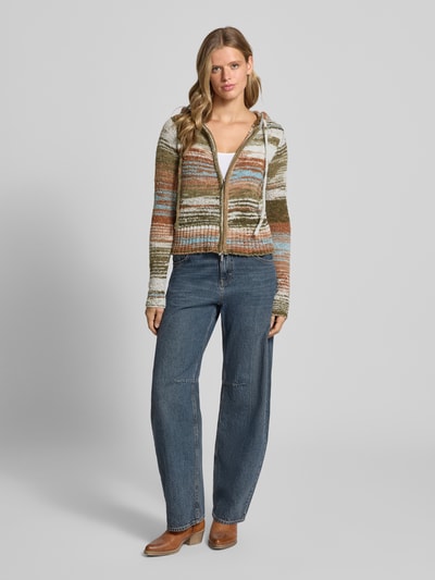 DAISY STREET Vest met capuchon model 'CINNAMON' Lichtgroen - 1