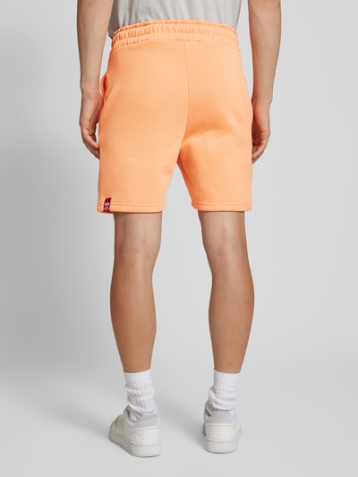 Alpha Industries Sweatshorts met elastische band en tunnelkoord Abrikoos - 5