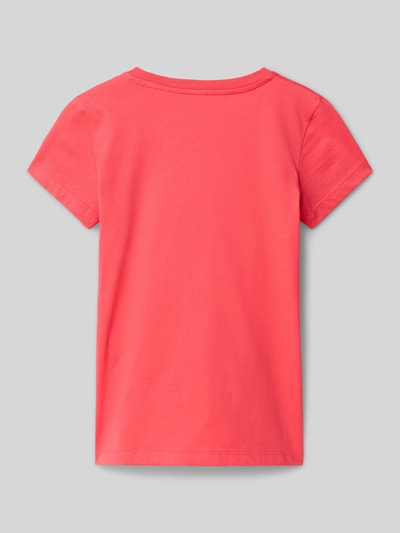Calvin Klein Jeans Slim Fit T-Shirt mit Logo-Print und Rundhalsausschnitt Fuchsia 3