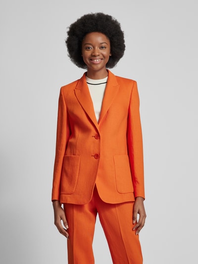 Luisa Cerano Blazer met steekzakken Oranje - 4