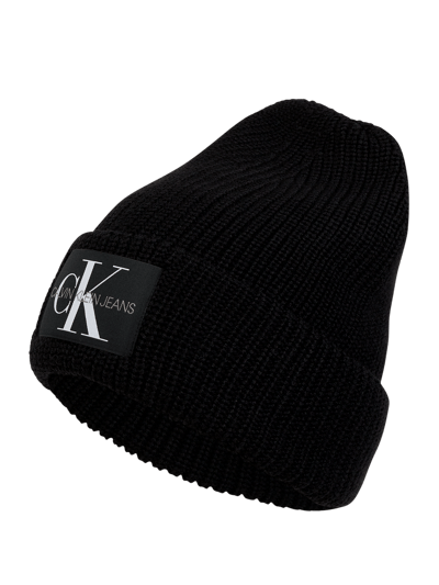 Calvin Klein Jeans Beanie mit Logo-Aufnäher  Black 1