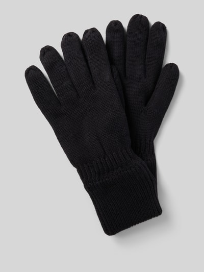 camel active Rękawiczki z prążkowanym wykończeniem Ciemnoszary melanż 1