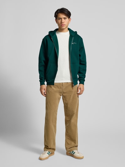 KARL KANI Bluza rozpinana z logo i zamkiem błyskawicznym Petrol 1