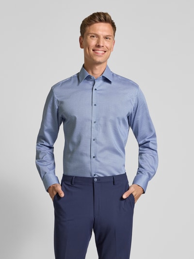 ETERNA Regular Fit Freizeithemd mit Kentkragen Bleu 4