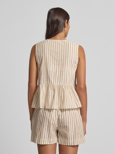 Scotch & Soda Regular Fit Blusentop mit Schlüsselloch-Ausschnitt Sand 5